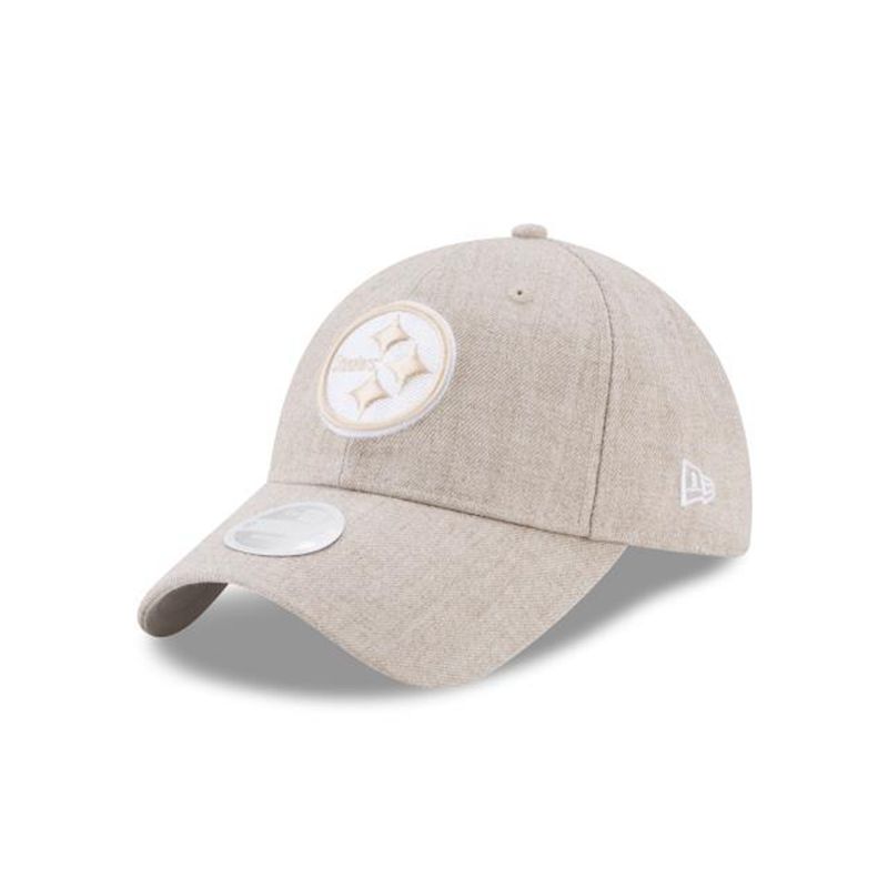 NFL Pittsburgh Steelers Womens Preferred Pick 9Twenty Adjustable (VJL2590) - Brown New Era Caps